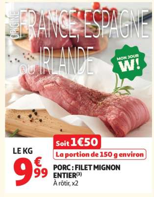 Porc : Filet Mignon Entier