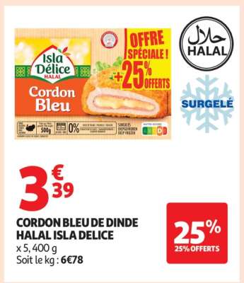 Cordon Bleu De Dinde Halal Isla Délice