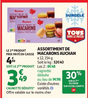 ASSORTIMENT DE MACARONS AUCHAN