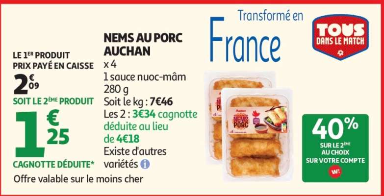 Nems Au Porc Auchan