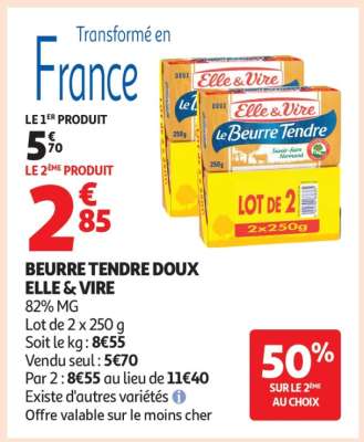 Beurre Tendre Doux Elle & Vire