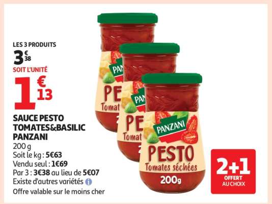 SAUCE PESTO TOMATES & BASILIC PANZANI