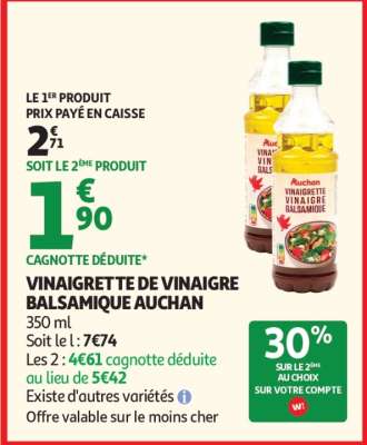 VINAIGRETTE DE VINAIGRE BALSAMIQUE AUCHAN