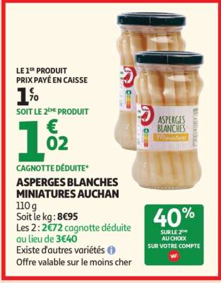 Asperges Blanches Miniatures Auchan