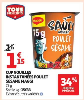 CUP NOUILLES INSTANTANÉES POULET SÉSAME MAGGI