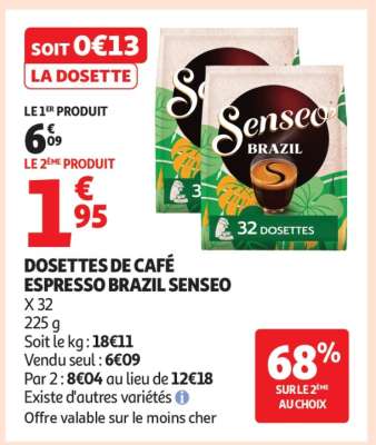 DOSETTES DE CAFÉ ESPRESSO BRAZIL SENSEO