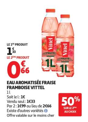 Eau Aromatisée Fraise, Framboise Vittel