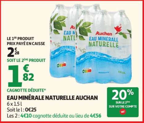 EAU MINÉRALE NATURELLE AUCHAN