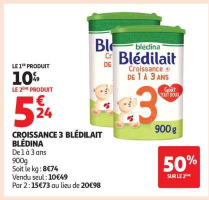CROISSANCE 3 BLÉDILAIT BLÉDINA