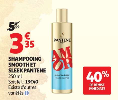 SHAMPOOING SMOOTH ET SLEEK PANTENE