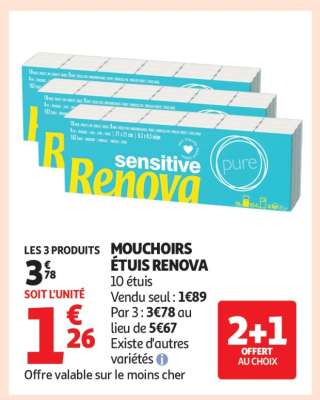 MOUCHOIRS ÉTUIS RENOVA