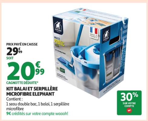 KIT BALAI ET SERPILLÈRE MICROFIBRE ELEPHANT