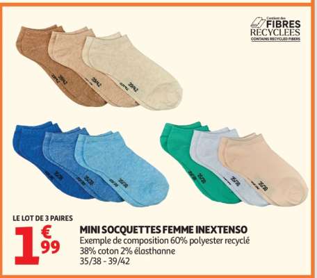 Mini Socquettes Femme Inextenso