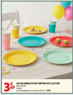 LES 50 GOBELETS EN CARTON 23 CL ACTUEL
