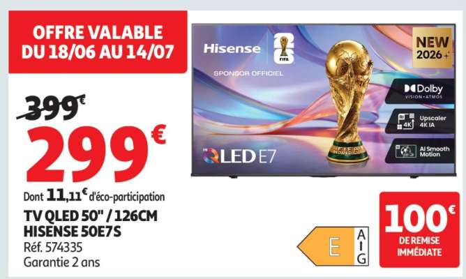 TV QLED 50" / 126CM HISENSE 50E7S
