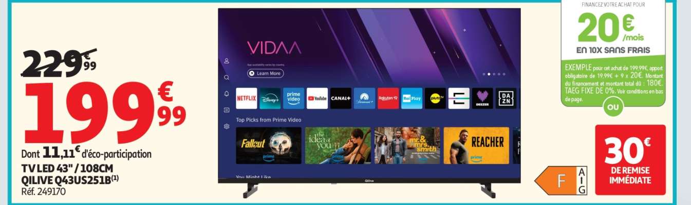 TV LED 43'' / 108CM QILIVE Q43U5251B