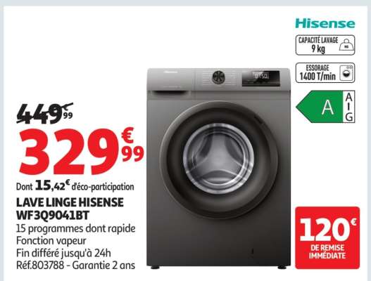 LAVE LINGE HISENSE WF3Q9041BT