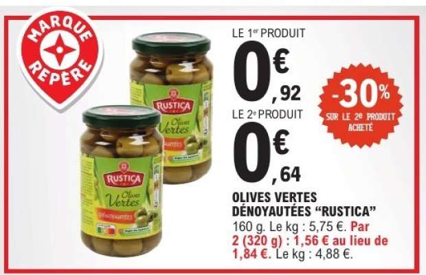 OLIVES VERTES DÉNOYAUTÉES "RUSTICA"