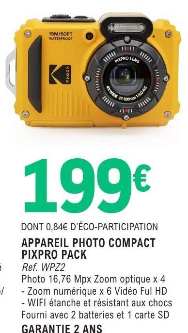 APPAREIL PHOTO COMPACT PIXPRO PACK