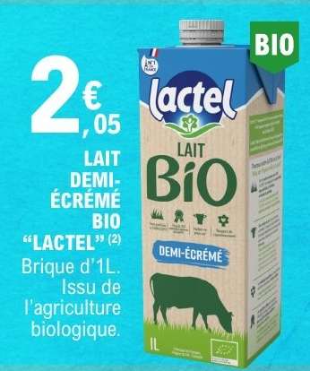 LAIT DEMI-ÉCRÉMÉ BIO LACTEL