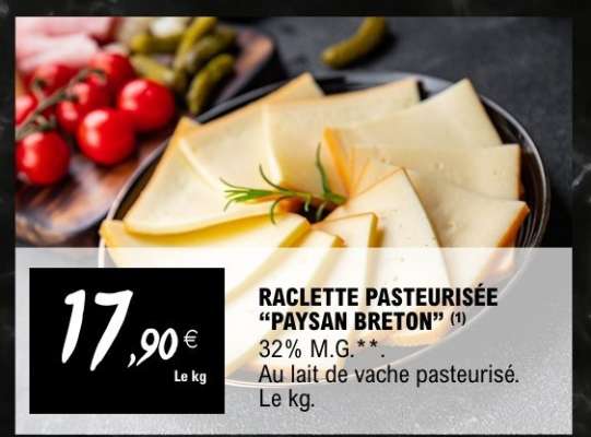 Raclette Pasteurisée "Paysan Breton"
