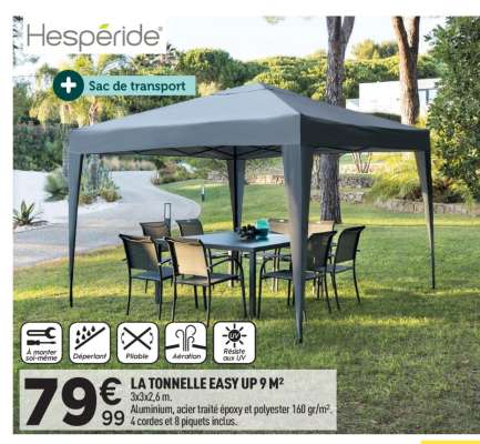 LA TONNELLE EASY UP 9 M²
