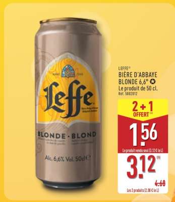 LEFFE® BIÈRE D'ABBAYE BLONDE 6,6°