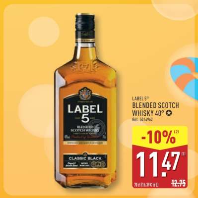 LABEL 5 Blended Scotch Whisky 40°