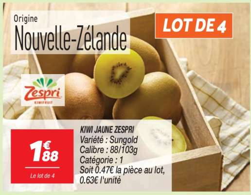 KIWI JAUNE ZESPRI