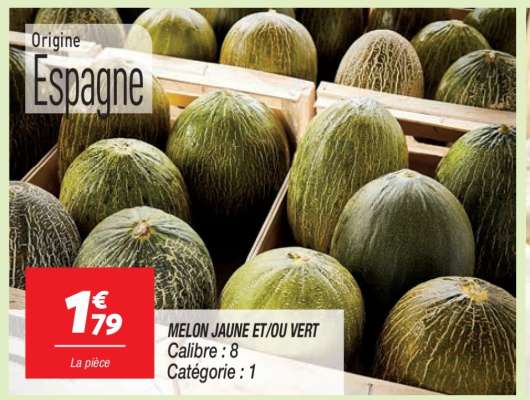 Melon jaune et/ou vert