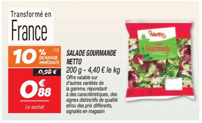 SALADE GOURMANDE NETTO