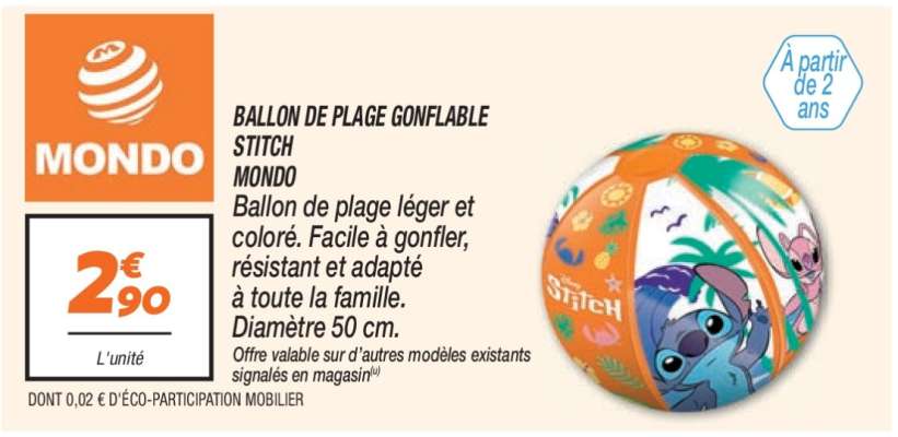 Ballon de plage gonflable Stitch