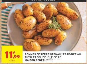 POMMES DE TERRE GRENAILLES RÔTIES AU THYM ET SEL DE L'ILE DE RÉ MAISON PENEAU
