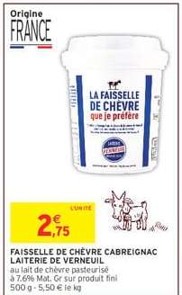 FAISSELLE DE CHÈVRE CABREIGNAC LAITERIE DE VERNEUIL