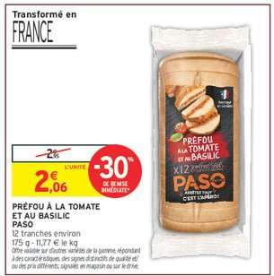 PRÉFOU À LA TOMATE ET AU BASILIC PASO