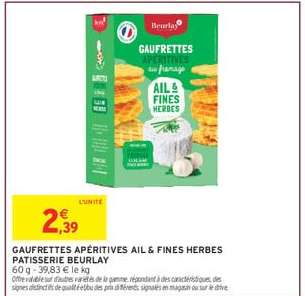 GAUFRETTES APÉRITIVES AIL & FINES HERBES PATISSERIE BEURLAY
