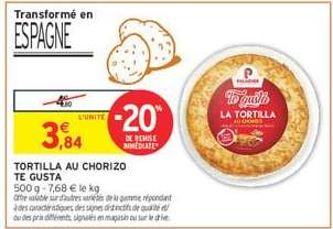 TORTILLA AU CHORIZO TE GUSTA