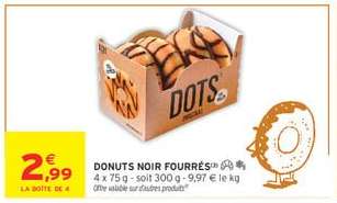 DONUTS NOIR FOURRÉS