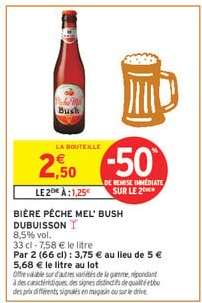 BIÈRE PÊCHE MEL' BUSH DUBUISSON