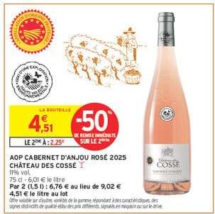 AOP CABERNET D'ANJOU ROSÉ 2025 CHÂTEAU DES COSSÉ