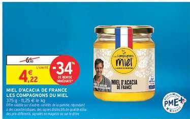 Miel d'Acacia de France Les Compagnons du Miel