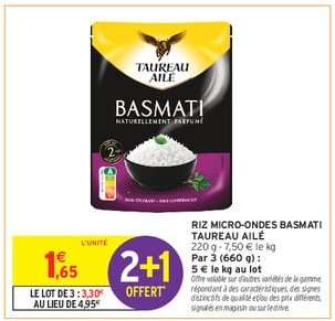 Riz Micro-Ondes Basmati Taureau Ailé