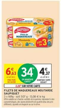 Filets De Maquereaux Moutarde Saupiquet
