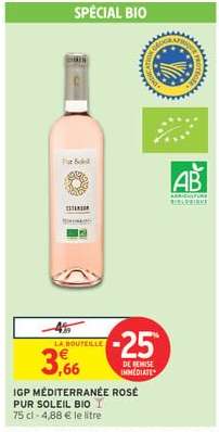 IGP MÉDITERRANÉE ROSÉ PUR SOLEIL BIO