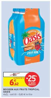 BOISSON AUX FRUITS TROPICAL “OASIS”