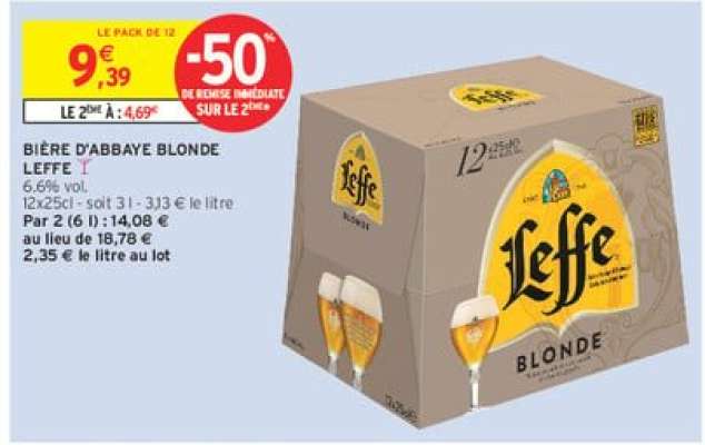 BIÈRE D'ABBAYE BLONDE LEFFE