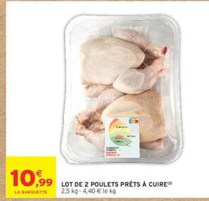 LOT DE 2 POULETS PRÊTS À CUIRE