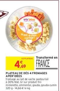 PLATEAU DE DÉS 4 FROMAGES APÉR'IDÉES