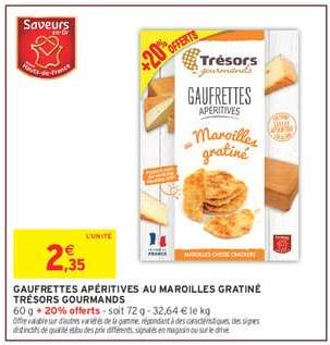 GAUFRETTES APÉRITIVES AU MAROILLES GRATINÉ TRÉSORS GOURMANDS