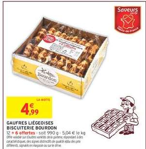 Gaufres Liegeoises Biscuiterie Bourdon